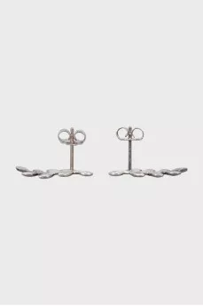 Silver earrings in the shape of branches