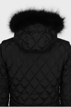 Quilted jacket with gold fittings