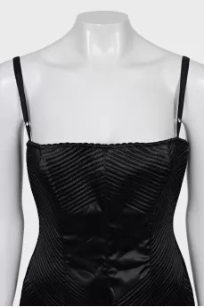 Black Corset Dress with Straps