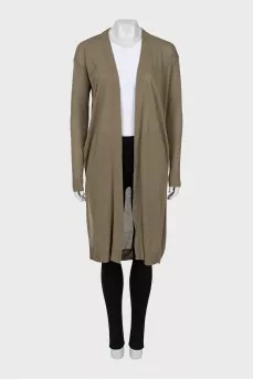 Long cardigan without fastening