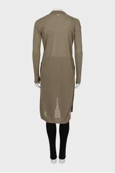 Long cardigan without fastening