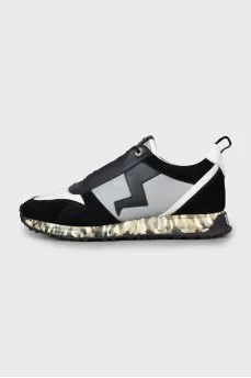 Men's suede and leather sneakers