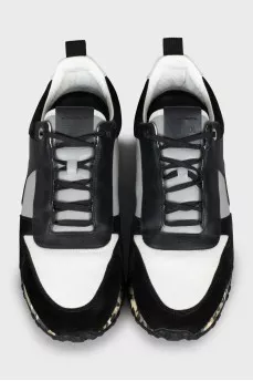 Men's suede and leather sneakers