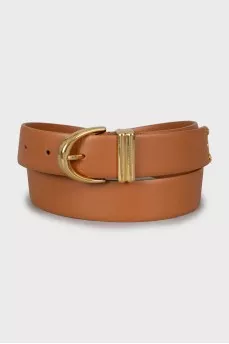 Brown belt with gold fittings