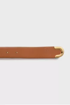 Brown belt with gold fittings