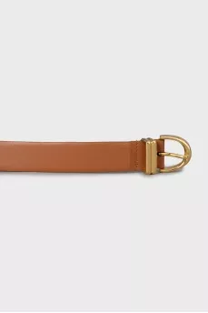 Brown belt with gold fittings