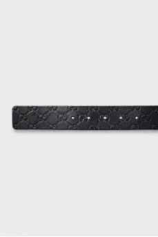 Men's Leather Belt with Embossed Print