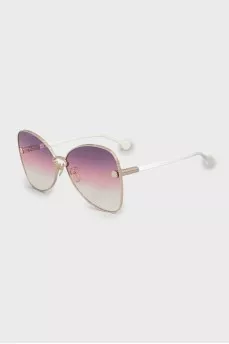 Sunglasses with white temples