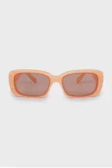 Rectangular sunglasses with logo