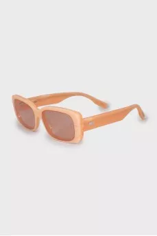 Rectangular sunglasses with logo