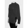 Knitted wool poncho