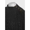 Knitted wool poncho