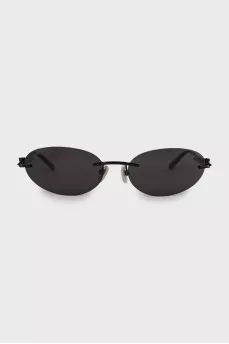 Oval sunglasses with logo