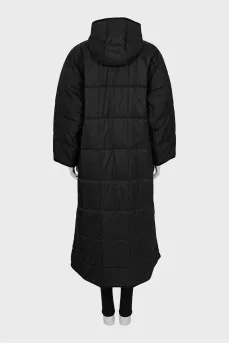 Quilted Maxi Jacket with Hood