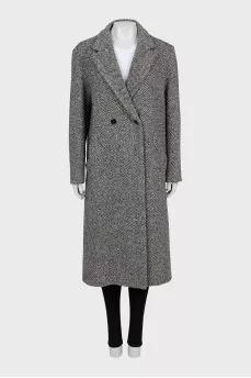 Black and white printed coat