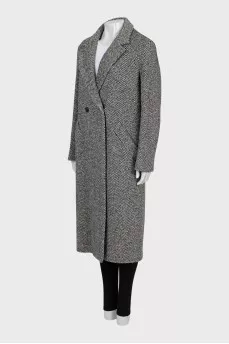Black and white printed coat