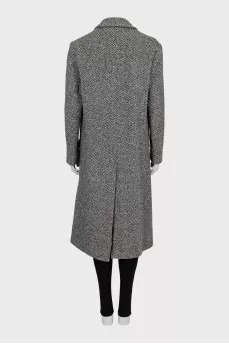 Black and white printed coat