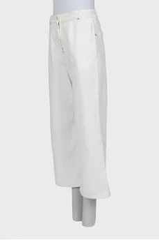 Cropped jeans white