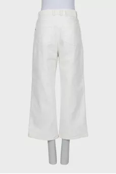 Cropped jeans white