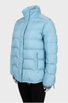Quilted down jacket in blue