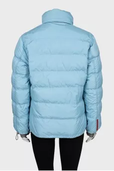 Quilted down jacket in blue