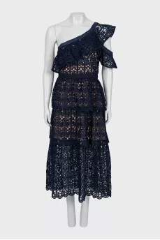 Lace dark blue dress