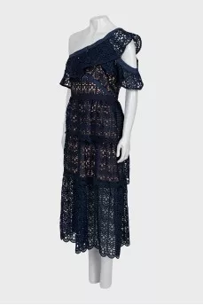 Lace dark blue dress