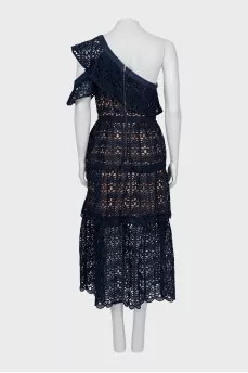 Lace dark blue dress