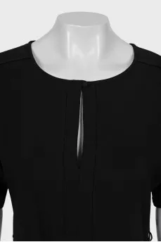 Black dress with belt