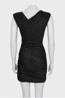 Draped dress with lurex