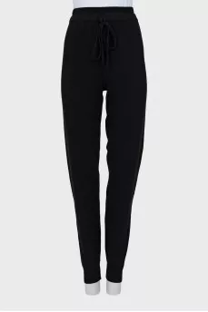 Knitted joggers with tie