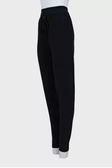 Knitted joggers with tie