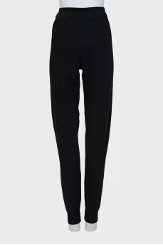 Knitted joggers with tie