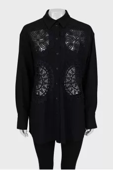 Black shirt with lace