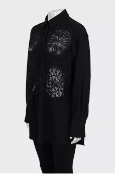 Black shirt with lace