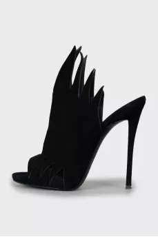 Suede stiletto heels