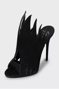 Suede stiletto heels