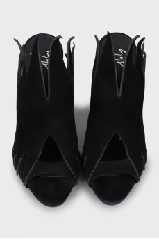 Suede stiletto heels