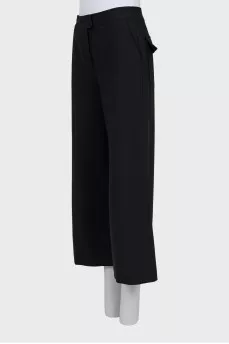 Black culotte pants