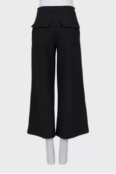 Black culotte pants