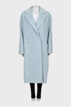 Blue wool coat
