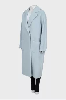 Blue wool coat