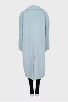 Blue wool coat