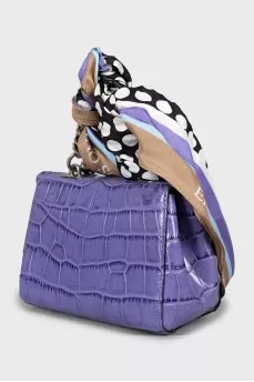 Crossbody bag decorated with a scarf