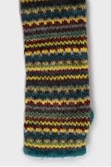 Knitted set of hat and gloves
