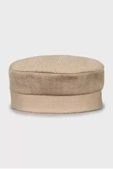 Beige cap with brand logo