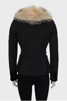 Vintage jacket decorated with fur