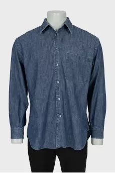 Men's Straight Cut Denim Shirt