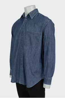 Men's Straight Cut Denim Shirt