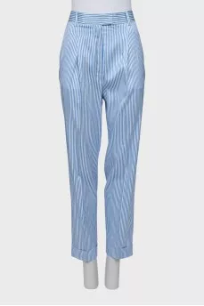 Satin Striped Banana Pants